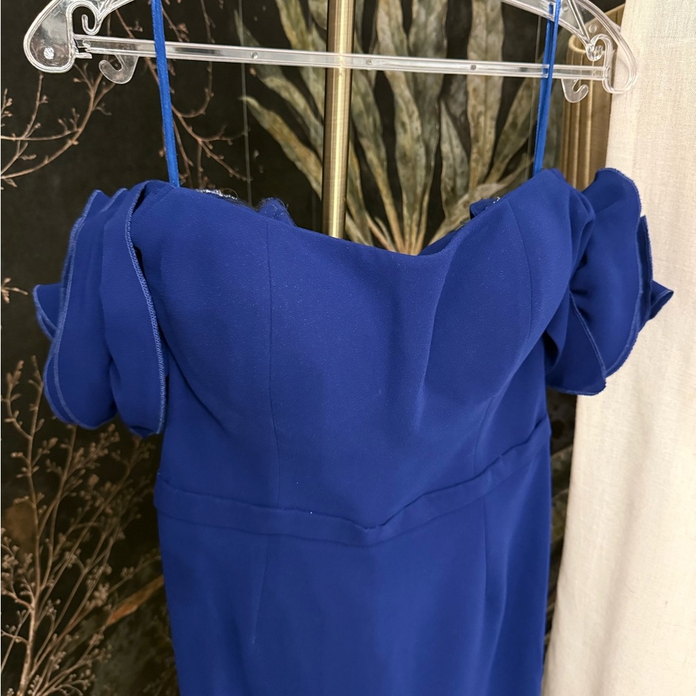 MNM Couture Royal Blue Strapless Dress - Picture 2 of 3